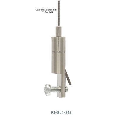 M4 Screw Single Sided Suspension Cable Gripper Fork Gripper For Hanging Sign And Panel