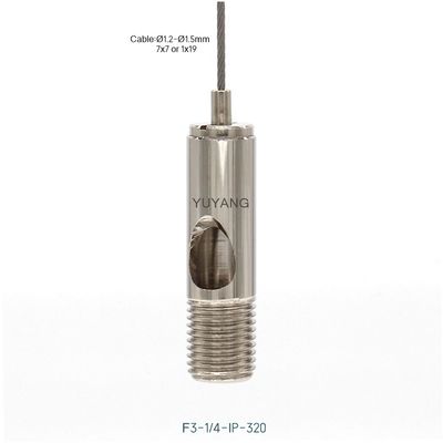 1/4 - 18IPS Wire Rope Grippers Power Feed Grippers Customize Connection For Hanging Lamps