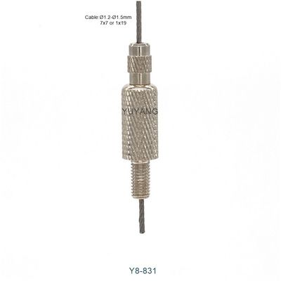 M5 Diamond Knurled Side Exit Cable Gripper Nickel Plated Bottom Exit Grippers 9mm Diameter Safety