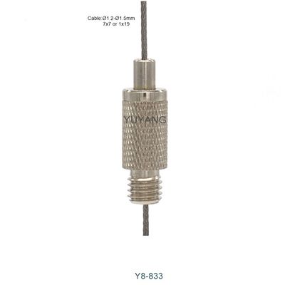 Mesh Pattern Wire Rope Gripper Pressure Adjustable 9mm Diameter M8 Thread