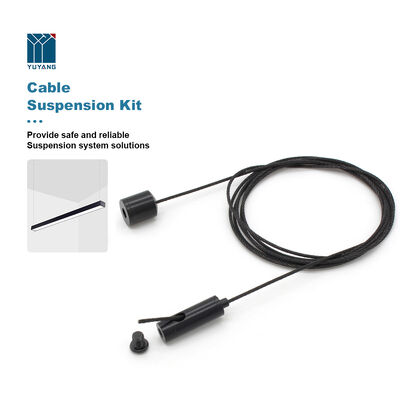 Black Hanging Wire Kits Cable Gripper Lights Hanging Fixture Cable Lighting Black Steel Cable Suspension Kit