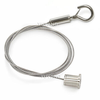 Ceiling Hanging Wire Cable Kit with Suspension Hook Adjustable Hook Cable Gripper for Hanging Picture, Acoustic Panel