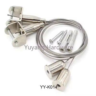 Customized Suspension Cable Gripper Hanging Kit Stainless Steel Cable Picture Hanging Rail System