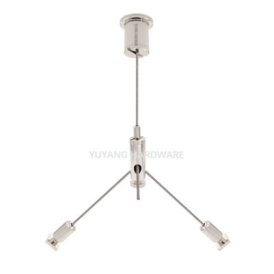 LED Panel Cable Suspension Kit Custom Length Forked Wire Rope Hanging Cable Kit Y-shaped Cross Cable Gripper