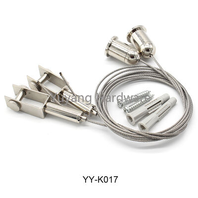 Stainless Steel Cable Gripper Wire Rope Clip for Picture Frame Hanger Oil Painting Mirror Hooks & Photo Wall Hanging