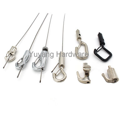Aluminium J Rail Cable Hanging System Rail Kit for Wall Art Painting Pictures Frame Adjusted Height and Moving Picture Pendant