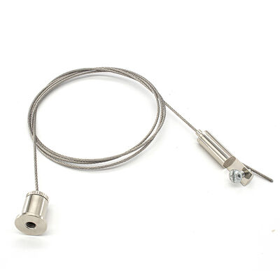 Adjustable Aircraft Stainless Steel Cable Suspension Kits with Wire Rope Clip for Picture Hanging System