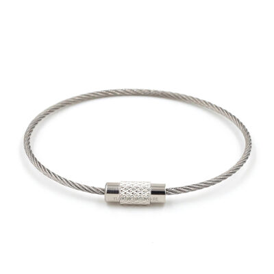 Stainless Steel Wire Rope Key Ring Luggage Tag Lock Key Rings Hang Tag Lock