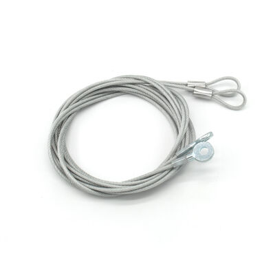 High Tension Stainless Steel Wire Rope Clip Slings Loop Eye PVC Coated Cable 1.5mm/2.0mm for Cable Fixation