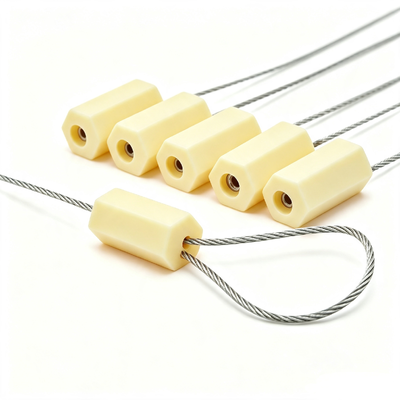 1.8mm/1.5mm ABS Plastic Coated Hexagonal Steel Wire Cable Seals Tamper Proof Container Security Seal Lock