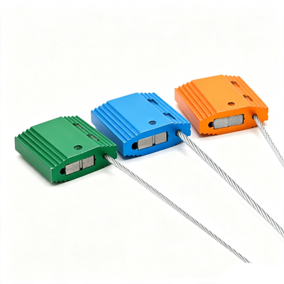 SS-010 Container Cable Seal Wire Rope Aluminium Alloy One-Time Use 26x26mm High Durability Customizable Length Trailer Tanker