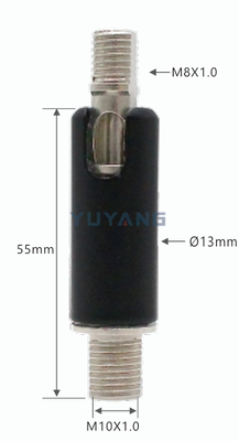 Brass Knuckle Swivel Joint M10 Thread Chrome Plated for Track Light Adjustable Lamp Parts 13x55mm
