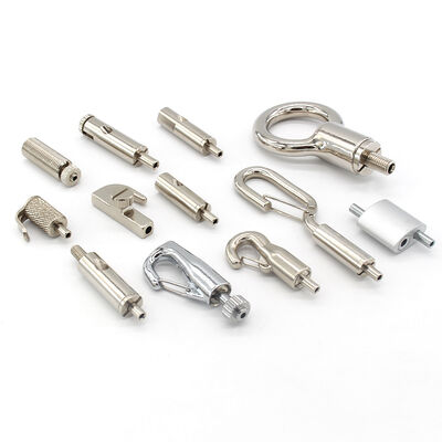 Suspension Cable Gripper Hook Brass Steel Quick Connect Wire Rope Lock for Pendant Lamp Signage
