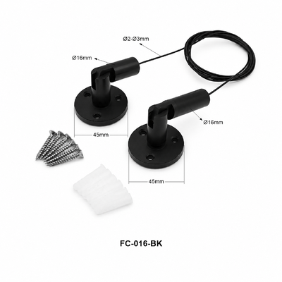 Wall-to-Wall Banner Hanging System Stainless Steel Cable Tensioner Display Hardware Kit