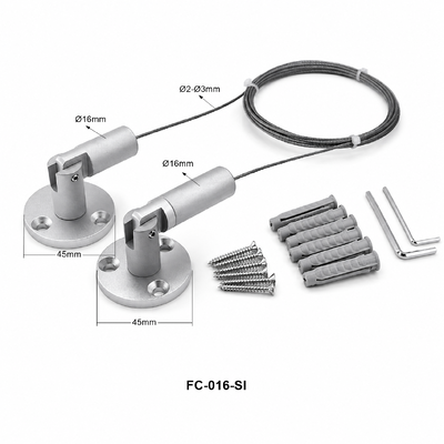 Cafe Restaurant Hanging Menu Board Cable Display System Stainless Steel Ceiling Mounted Sign Suspension Kit