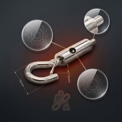 Nickel Plated Square Wire Lock J Type Hook Cable Gripper Hook Grippers for Display Hanging System