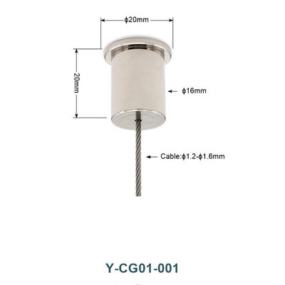 Copper Ceiling Mounting Disc Attachment Gripper 1.2-2.0mm Cable for LED Lights Billboards