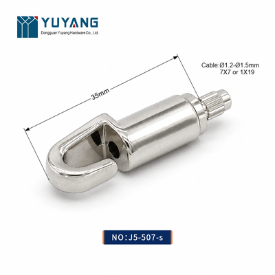 Nickel Plated Brass Suspension Clip Hook J5-1035-507-s, Adjustable Cable Support for 1.2mm - 1.5mm Wire Rope
