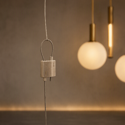 Pendant Lighting Cable Gripper with Secure Locking Design Wire Gripper for Commercial Lighting Suspension Cable