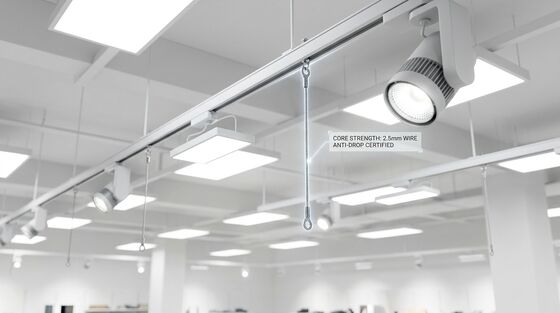 2.5mm Wire Rope Sling Safety Lanyard Loop Eye LED Panel Light Anti-drop Cable