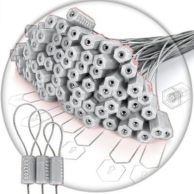 SS-014-600 Stainless Steel 304 Wire Rope Security Seal 600mm Marine Grade Aluminum Body Offshore Container Lock