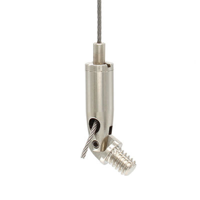Adjustable Wire Rope Fastener 180 Degree Customized Swivel Cable Grippers For Light Hanging