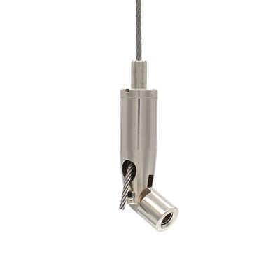 Adjustable Wire Rope Fastener 180 Degree Customized Swivel Cable Grippers For Light Hanging