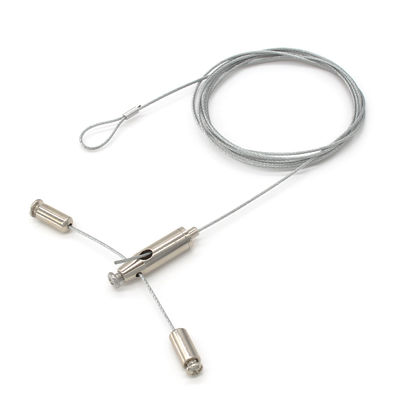 Adjustable Cross Cable Suspension Kit With Hook LED Light Picture Wire Suspension Kit