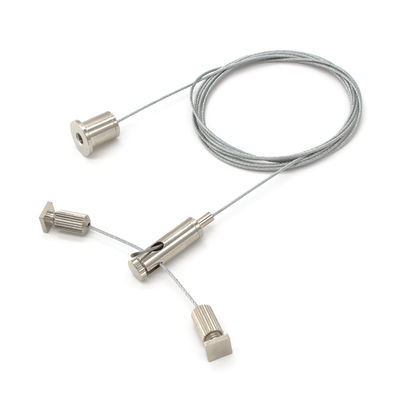 Adjustable Cross Cable Suspension Kit With Hook LED Light Picture Wire Suspension Kit
