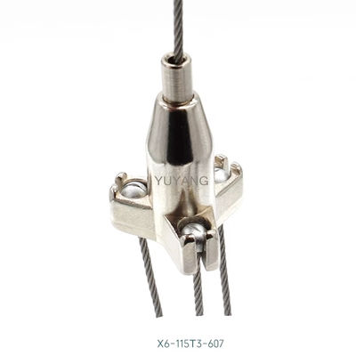 1 Into 3 Wire Rope Gripper Rust Resistance Cross Cable Grippers Customization For Hanging System