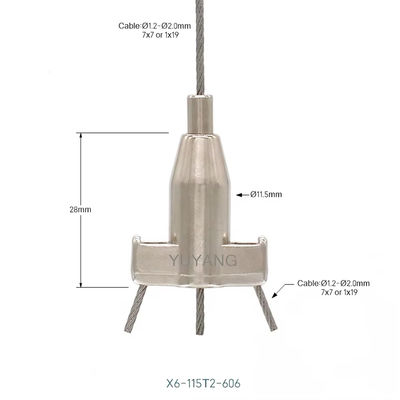 Bifurcated Brass Cable Gripper Customizing With Steel Hanging Wire