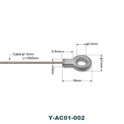 Eye Bolt Aluminum Rope Lifting Slings Cut Resistance Customizable For Acoustic Panel