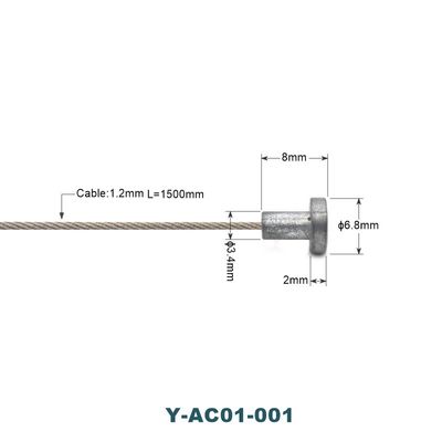 Die Cast Stainless Steel Cable Assemblies With T End Heat Resistance