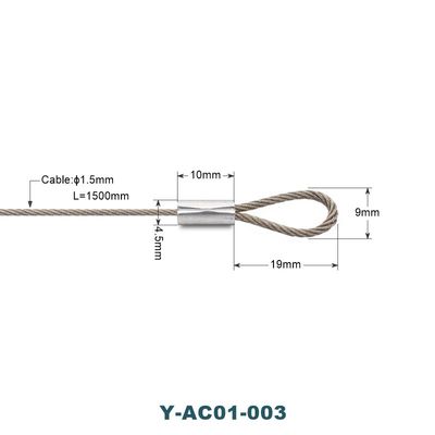 1.5mm Wire Rope Sling With Ferrule And Loop Customized Steel Cable With Loops