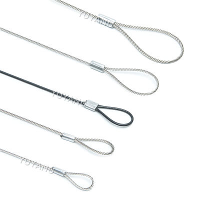 1.5mm Wire Rope Sling With Ferrule And Loop Customized Steel Cable With Loops