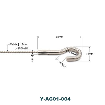 Hook Ended Wire Rope Sling 1.2mm Wire Lifting Slings PVC Coated Customizable