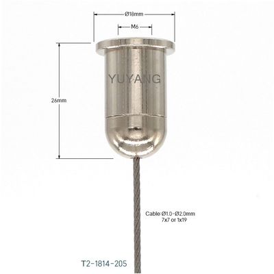 M6 Rounded Bottom Cable Ceiling Mount Fixed Rust Resistance Long Lasting