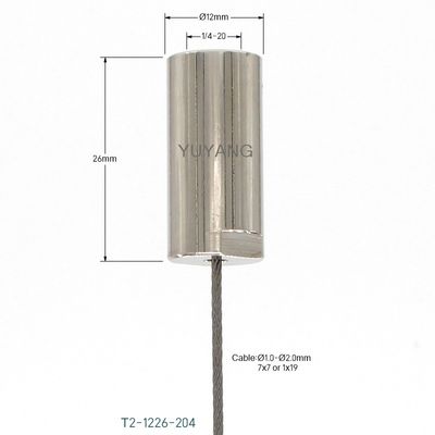 Customized Suspension Cable Gripper 1 / 4 - 20 Thread Cable Ceiling Mount Safety