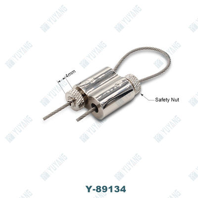 Locked Screws Cable Looping Gripper With Mesh Design Nickel Plated 1.5 Mm Wire Rope
