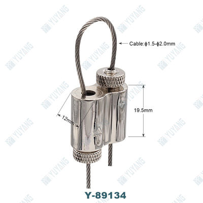 Locked Screws Cable Looping Gripper With Mesh Design Nickel Plated 1.5 Mm Wire Rope