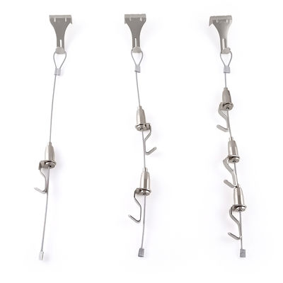 Easy Install Cable Display System Stainless Steel Picture Hanging Wire Kit 1mm Diameter