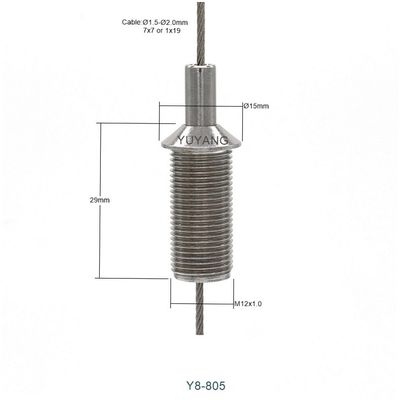 M12 Metal Hanging Wire System 15mm Diameter Corrosion Proof For 2mm Hanging Wire