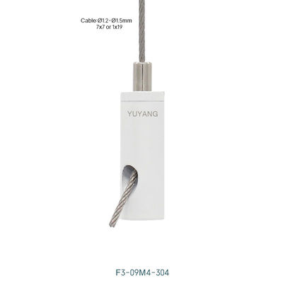 M4 White Coated Side Exit Gripper 9mm Diameter 1.2mm Applicable For Hanging Track