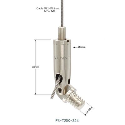 1 / 4-20 Thread Steel Wire Gripper 180 Degree Movable Jointed Grippers Swingable