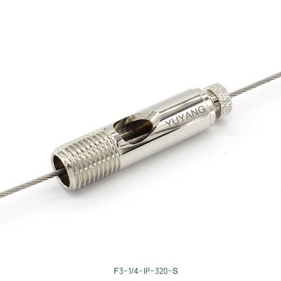 M12 External Thread Brass Cable Gripper 1.5mm Wire Rope Clip Heavy Duty Ceiling Suspension Lock