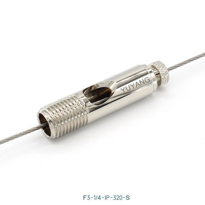 Mesh Nut Brass Cable Gripper 13mm Diameter Power Feed Grippers 1/4 - 18IPS For Lighting F3-320-S