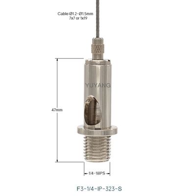 F3-323-S Mesh Nut Adjustable Cable Gripper Bottom Exit Power Feed Grippers 13mm*47mm