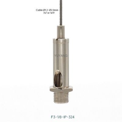 6mm Lighting Cable Fixed Gripper Nickel Plated For 2mm Suspended Wire F3-324
