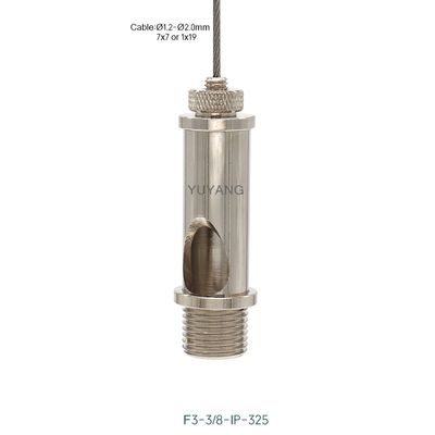 Nickel Plated Lighting Cable Gripper 2mm With Mesh Safety Nut F3-325 3/8IP Customizable
