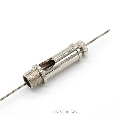 Nickel Plated Lighting Cable Gripper 2mm With Mesh Safety Nut F3-325 3/8IP Customizable